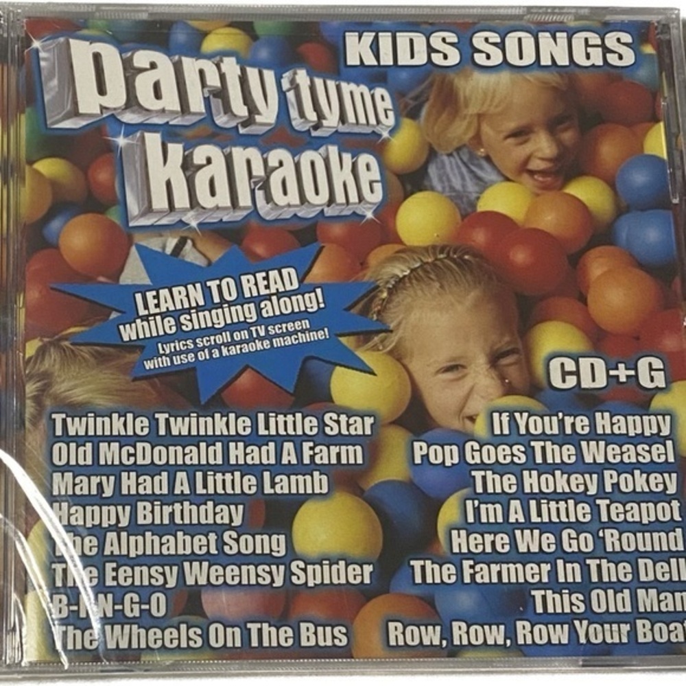 Kids Songs - Party Tyme Karaoke (16 Songs, CD+G) - BRAND NEW - FACTORY SEALED